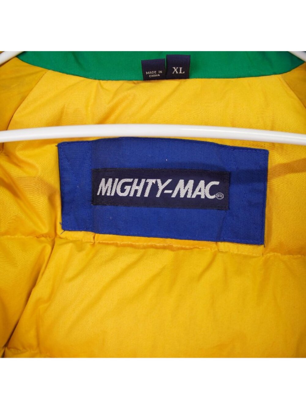 Vintage Mighty Mac Norsac Duck Down Puffer Jacket Mens XL Blue Green 80s-90s EUC - Picture 14 of 16